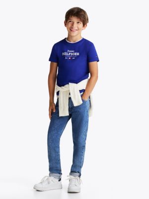 blue 1985 collection logo t-shirt for boys tommy hilfiger