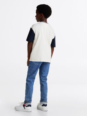 multi hilfiger monotype flock t-shirt for boys tommy hilfiger