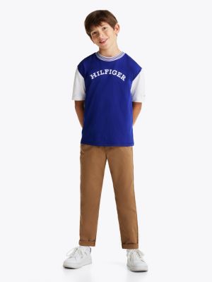 multi hilfiger monotype t-shirt mit geflocktem logo für jungen - tommy hilfiger