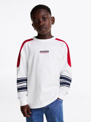 multi hilfiger monotype long sleeve t-shirt for boys tommy hilfiger