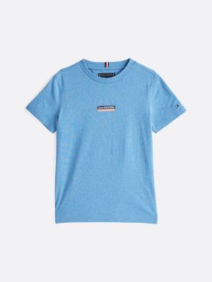 blue hilfiger monotype mélange t-shirt for boys tommy hilfiger