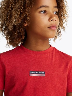 red hilfiger monotype mélange t-shirt for boys tommy hilfiger