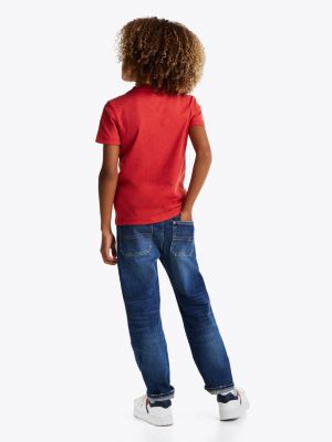 red hilfiger monotype mélange t-shirt for boys tommy hilfiger