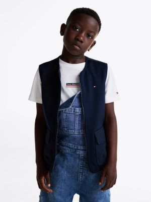 veste de coach 3-en-1 à capuche bleu pour garçons tommy hilfiger