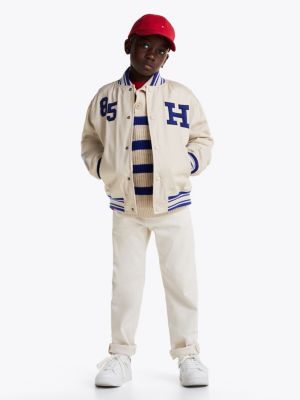 multi varsity twill bomber jacket for boys tommy hilfiger