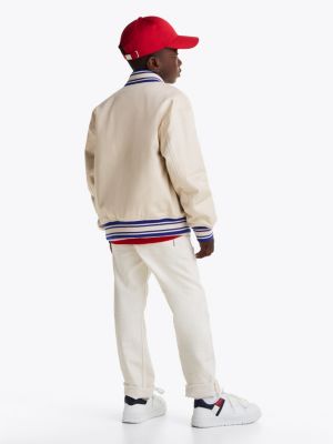 bomber varsity in twill multicolore da bambini tommy hilfiger