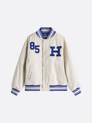 bomber varsity in twill multicolore da bambini tommy hilfiger