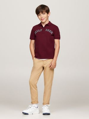 rot hilfiger monotype regular fit poloshirt für jungen - tommy hilfiger