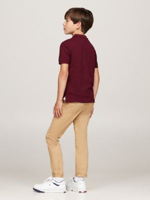 rot hilfiger monotype regular fit poloshirt für jungen - tommy hilfiger