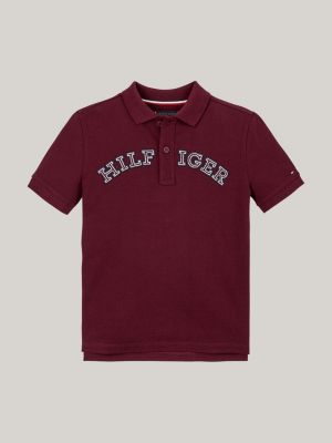 red hilfiger monotype regular polo shirt for boys tommy hilfiger