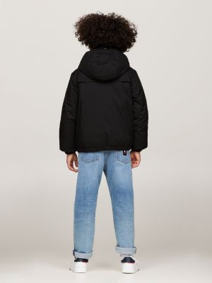 veste matelassée légère en ripstop noir pour garçons tommy hilfiger