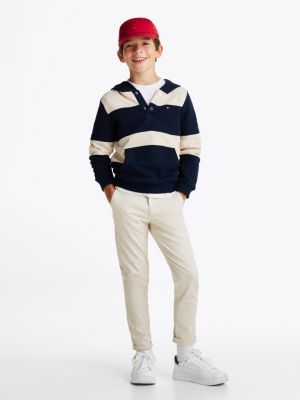 beige 1985 collection slim twill chinos for boys tommy hilfiger