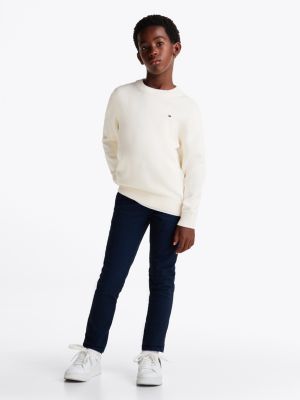 blue 1985 collection slim twill chinos for boys tommy hilfiger