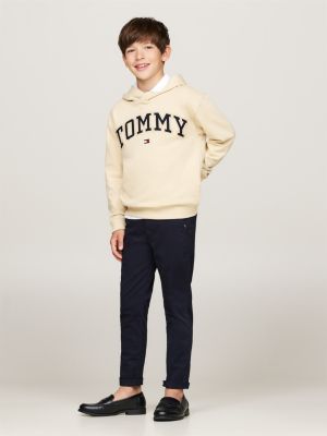 pantaloni chino 1985 collection slim fit blu da bambini tommy hilfiger