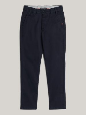 pantaloni chino 1985 collection slim fit blu da bambini tommy hilfiger