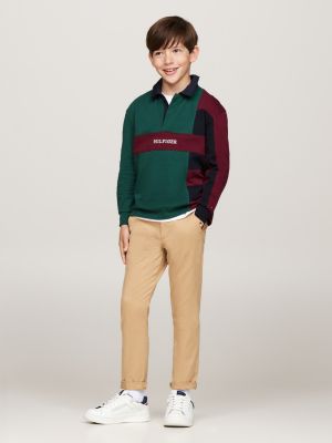 beżowy chinosy 1985 collection o wąskim kroju dla chłopcy - tommy hilfiger