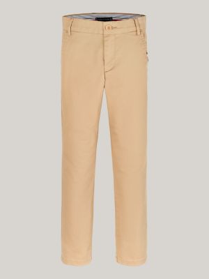 pantaloni chino 1985 collection slim fit beige da bambini tommy hilfiger