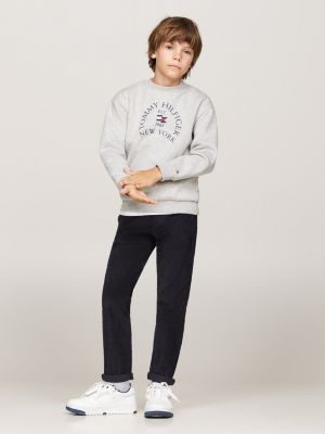 blue drawstring corduroy relaxed chinos for boys tommy hilfiger