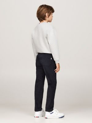 chino décontracté en velours côtelé à cordon bleu pour garçons tommy hilfiger