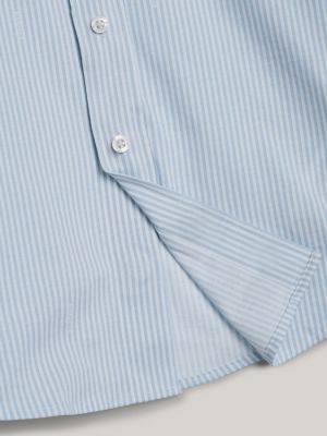 camicia adaptive regular fit a righe blu da bambini tommy hilfiger