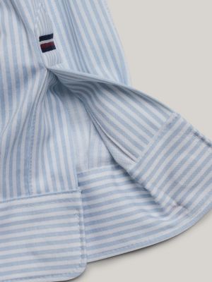 blau adaptive gestreiftes regular fit hemd für jungen - tommy hilfiger