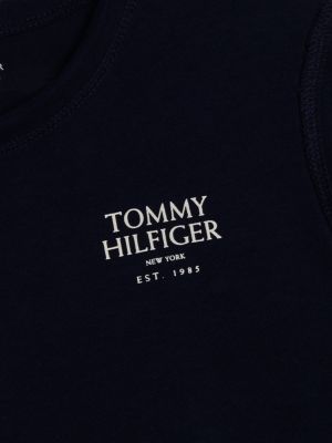 Adaptive T Shirt mit Logo Blau Tommy Hilfiger