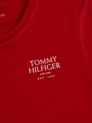 red adaptive logo t-shirt for boys tommy hilfiger