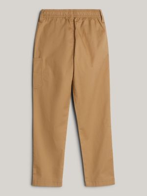 pantaloni adaptive stile skater beige da bambini tommy hilfiger