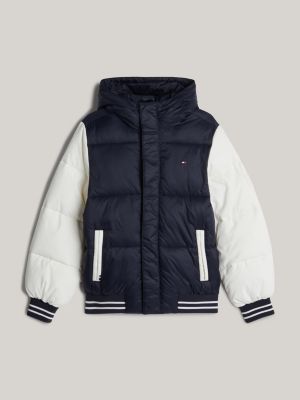 doudoune adaptive colour-block noir pour garçons tommy hilfiger