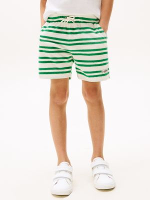 multi logo patch terry sweat shorts for boys tommy hilfiger