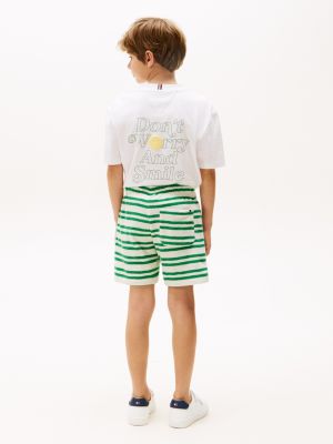 multi logo patch terry sweat shorts for boys tommy hilfiger