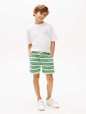 multi logo patch terry sweat shorts for boys tommy hilfiger