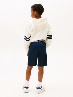 short tissé à ceinture bleu pour garçons tommy hilfiger
