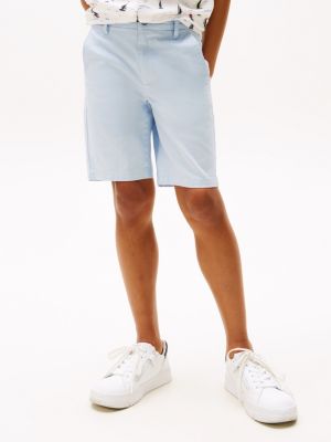 blue belted woven shorts for boys tommy hilfiger