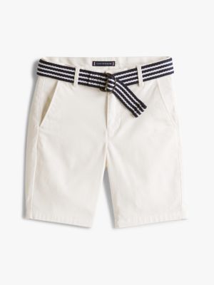 white belted woven shorts for boys tommy hilfiger