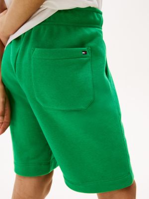 short en molleton à logo vert pour garçons tommy hilfiger