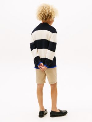 multi stripe rib-knit relaxed cardigan for boys tommy hilfiger