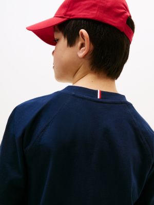 blue varsity logo t-shirt for boys tommy hilfiger