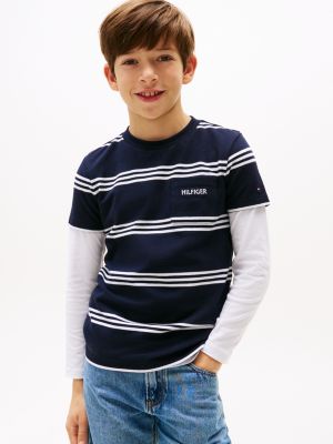 multi patch pocket pique t-shirt for boys tommy hilfiger