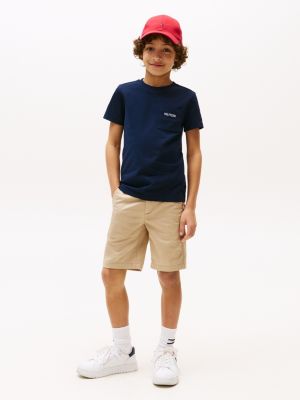 black patch pocket pique t-shirt for boys tommy hilfiger