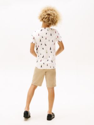 multi print crew neck t-shirt for boys tommy hilfiger