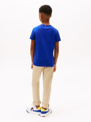 blue logo graphic t-shirt for boys tommy hilfiger