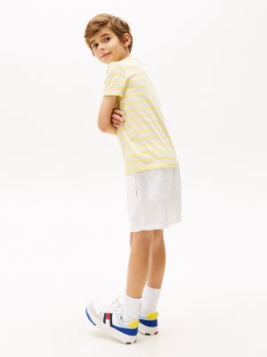 multi stripe linen blend t-shirt for boys tommy hilfiger