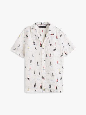 chemise à motif et manches courtes plusieurs couleurs pour garçons tommy hilfiger