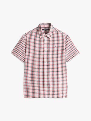 chemise en coton à manches courtes plusieurs couleurs pour garçons tommy hilfiger