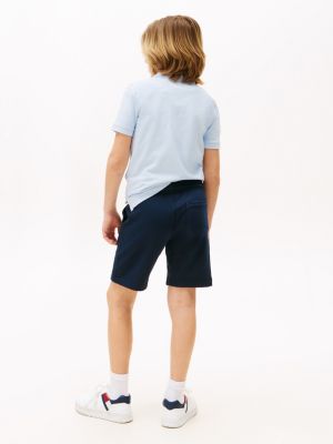 blau jogginghose mit logo und bündchen für jungen - tommy hilfiger