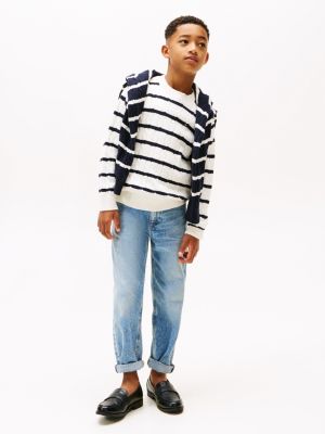 blue straight leg jeans for boys tommy hilfiger