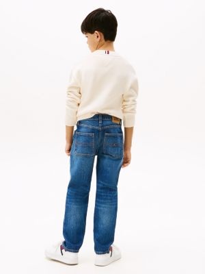 blue relaxed jeans for boys tommy hilfiger