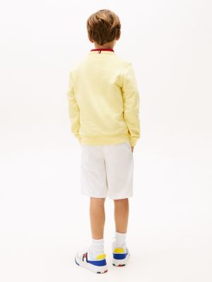 yellow logo sweatshirt for boys tommy hilfiger