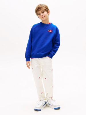 blau hilfiger flag relaxed fit sweatshirt für jungen - tommy hilfiger